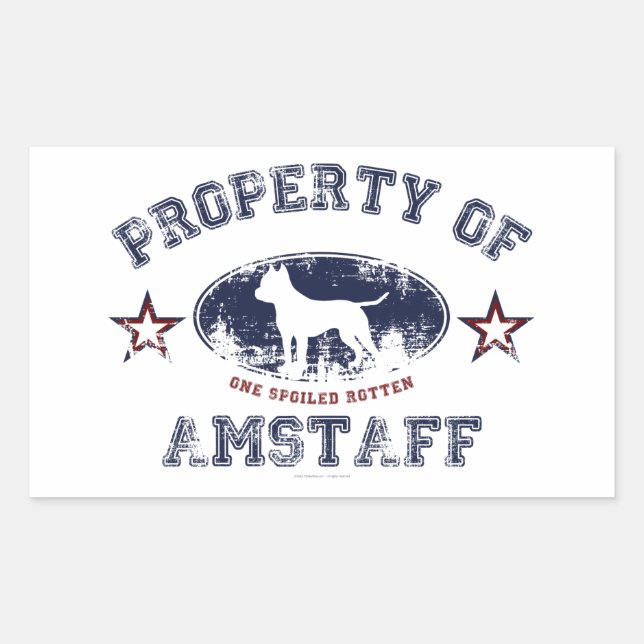 Amstaff Rectangular Sticker (Front)