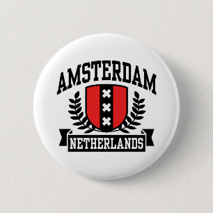Amsterdam 6 Cm Round Badge