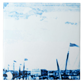 Amsterdam Antique Ships Delftware Vintage Look B2 Tile