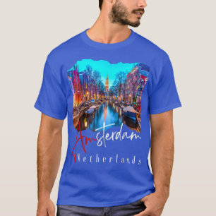 Amsterdam At Night  NetherlandsHolland  Amsterdam  T-Shirt