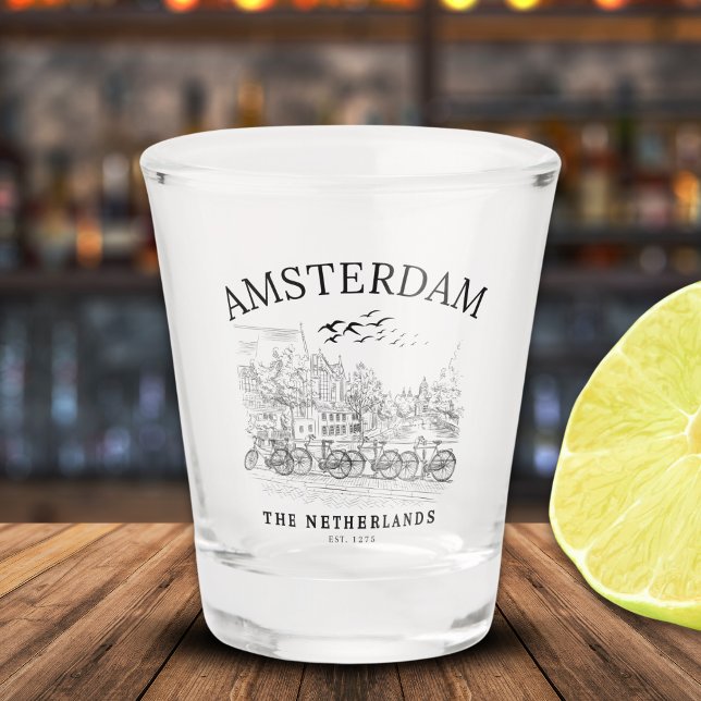 Amsterdam Beautiful Landscape Shot Glass (Creator Uploaded)
