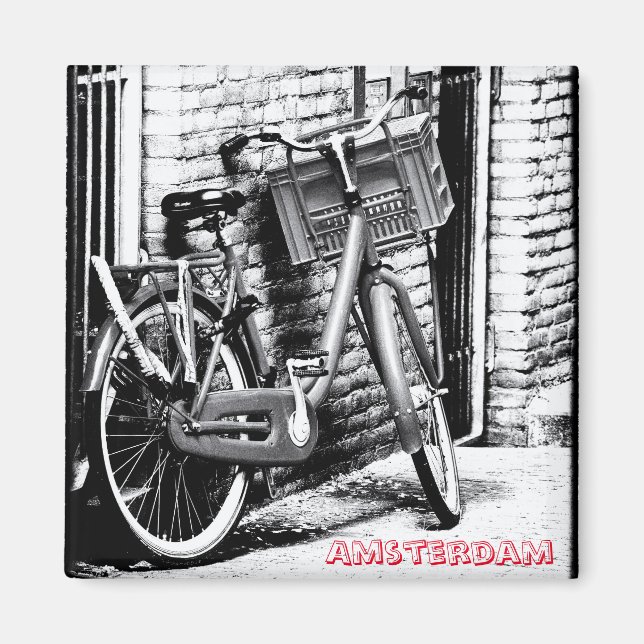 Amsterdam - Bicycle, Holland (Fridge Magnet) Magnet (Front)