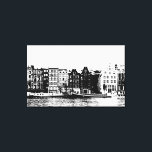 Amsterdam buildings black and white wall art<br><div class="desc">Amsterdam buildings black and white silhouette wall art</div>