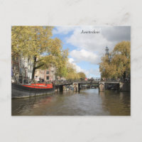 Amsterdam, Canal, Bridge, Houseboat, Church Spire
