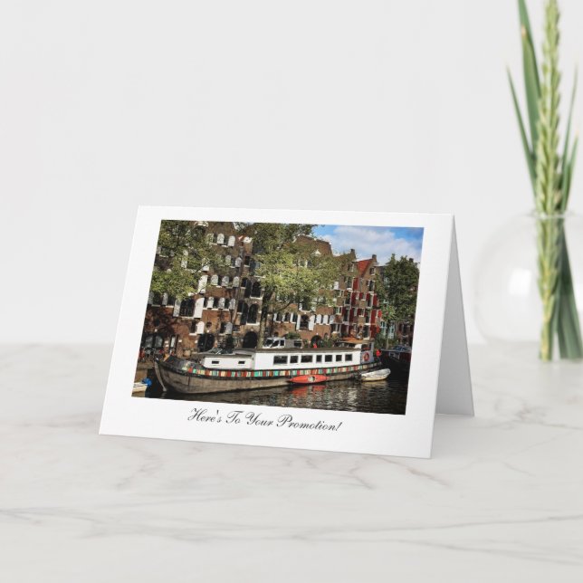 Amsterdam Canal, Congratulations on Your Promotion Card (Front)