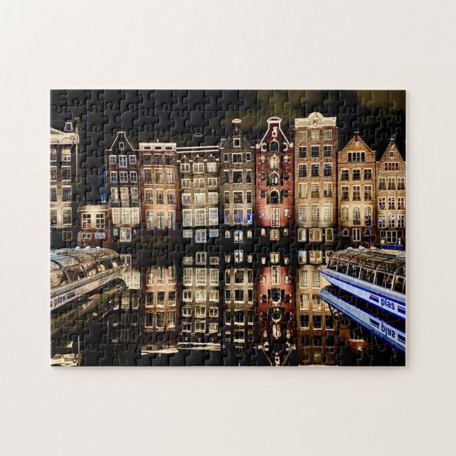 Amsterdam canal houses jigsaw puzzle (Horizontal)