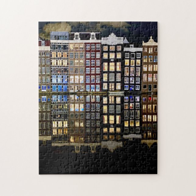 Amsterdam canal houses jigsaw puzzle (Vertical)