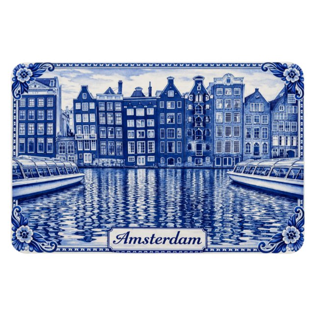Amsterdam canal houses magnet (Horizontal)