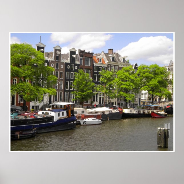 Amsterdam Canal Houses Photo Poster (Front)