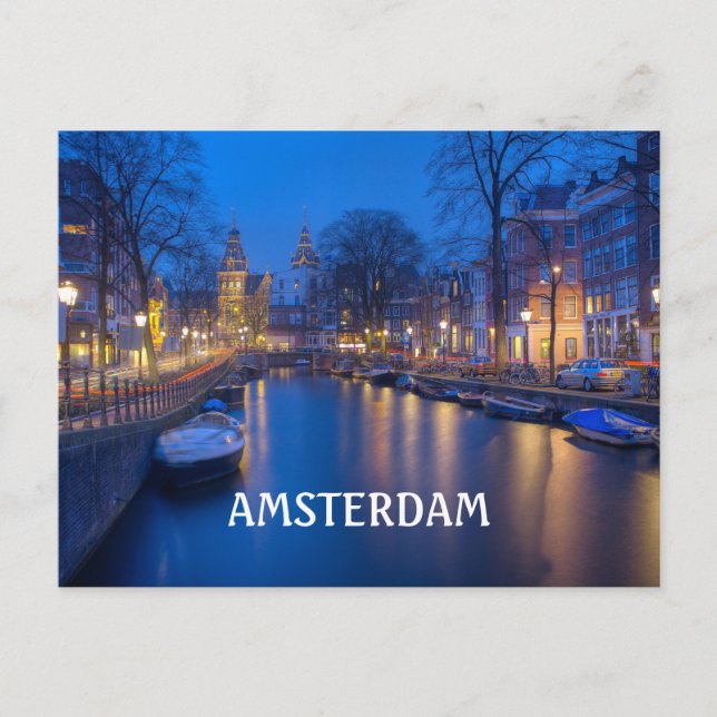 Amsterdam Canal Postcard (Front)