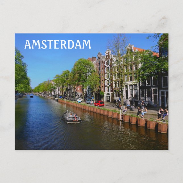 Amsterdam Canal Postcard (Front)