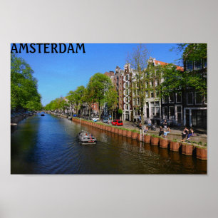 Amsterdam Canal Poster