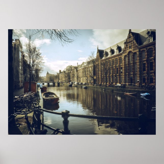 Amsterdam Canal  Poster (Front)