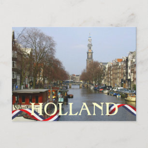 Amsterdam Church Tower Holland Postcard