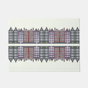 Amsterdam City Art Architecture Illustration Doormat