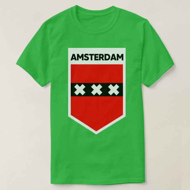 Amsterdam City Flag Emblem T-Shirt (Design Front)