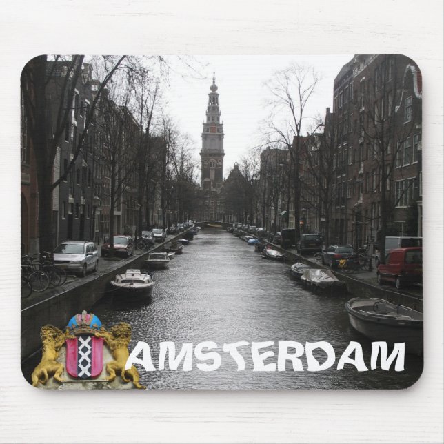 Amsterdam City View Zuiderkerk Mousepad (Front)