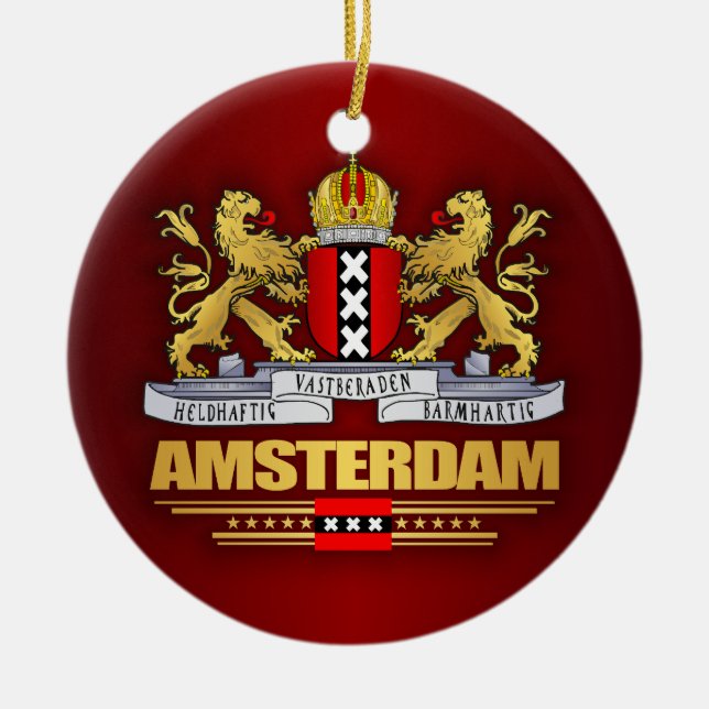 Amsterdam COA Ceramic Tree Decoration (Front)