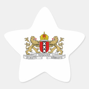 Amsterdam Coat of Arms Star Sticker