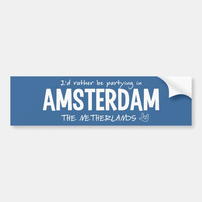 AMSTERDAM custom colour bumpersticker Bumper Sticker (Front)