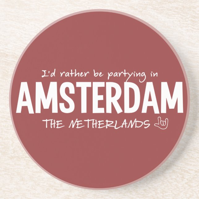 AMSTERDAM custom colour coaster (Front)
