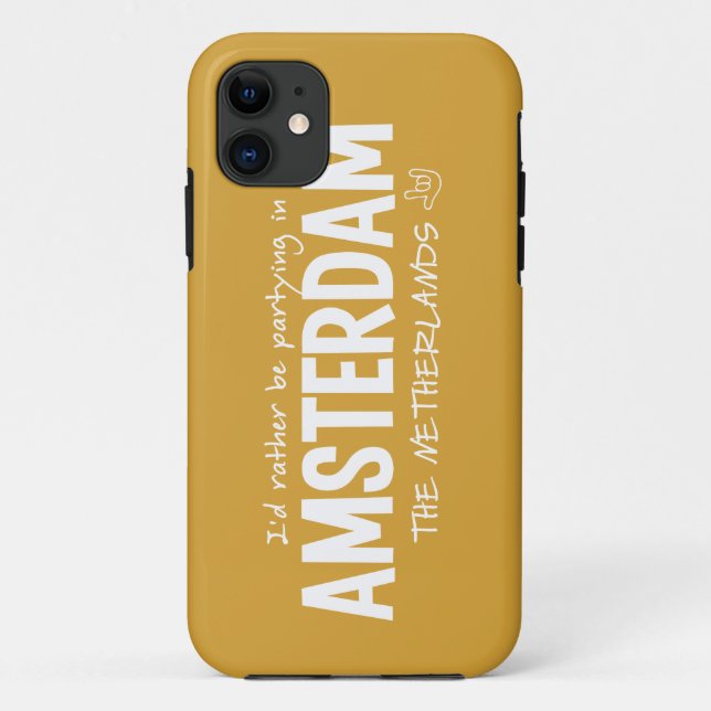 AMSTERDAM custom colour iPhone case (Back)