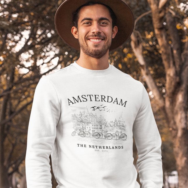 Amsterdam Cute Vintage Landscape Sweatshirt (Creator Uploaded)
