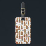 Amsterdam Dutch Houses Tulips Bikes Pattern White Luggage Tag<br><div class="desc">Decorate your kitchen with this awesome bag tag. Makes a great gift for a traveller! You can customise it and add text to the back side too, or your monogram to the front. Be sure to take a look at all the colour options. Check my shop for lots more colours...</div>