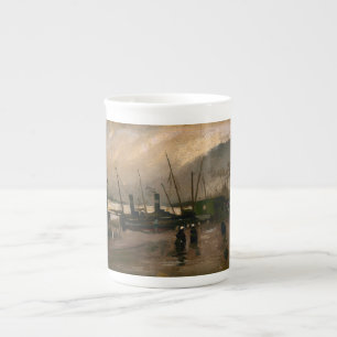 Amsterdam Fishermen's Harbour Storm by Vincent Gog Bone China Mug