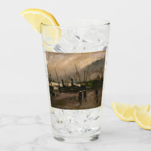 Amsterdam Fishermen's Harbour Storm by Vincent Gog Glass