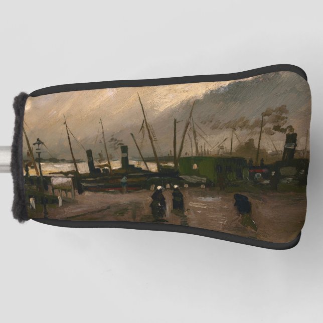 Amsterdam Fishermen's Harbour Storm by Vincent Gog Golf Head Cover (Front)
