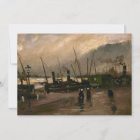 Amsterdam Fishermen's Harbour Storm by Vincent Gog