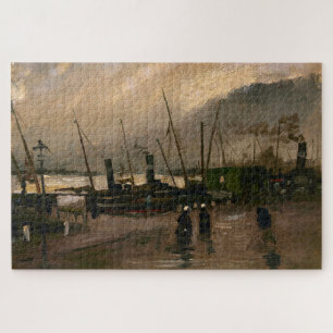 Amsterdam Fishermen's Harbour Storm by Vincent Gog Jigsaw Puzzle
