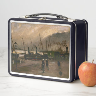 Amsterdam Fishermen's Harbour Storm by Vincent Gog Metal Lunch Box