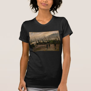 Amsterdam Fishermen's Harbour Storm by Vincent Gog T-Shirt