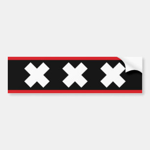 Amsterdam Flag Bumper Sticker