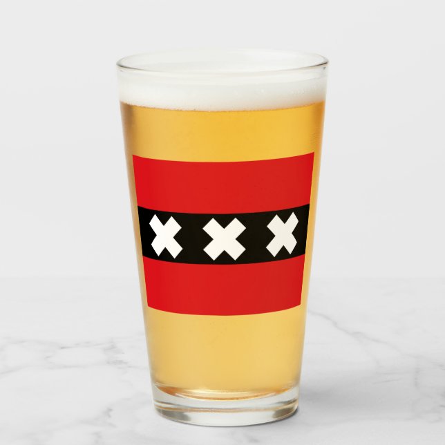 Amsterdam Flag Glass (Front Filled)