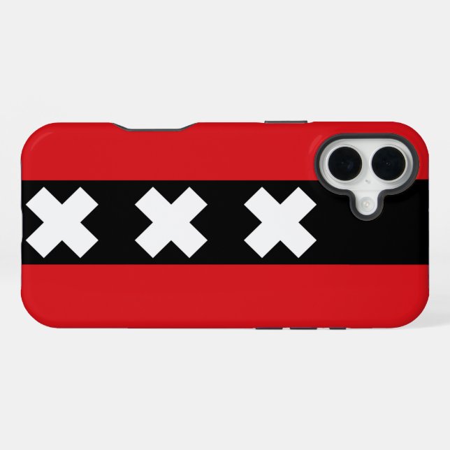 Amsterdam Flag iPhone Case (Back Horizontal)