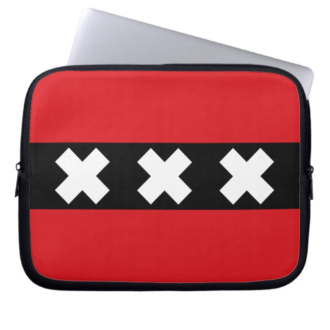 Amsterdam Flag Laptop Sleeve (Front)