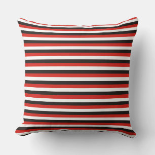 amsterdam flag stripes pattern red white black net cushion