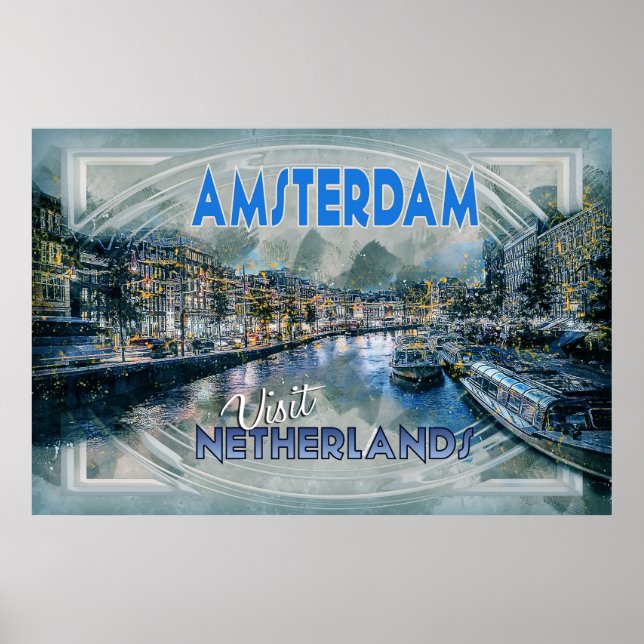 Amsterdam, from the "Visit..." Poster (Front)