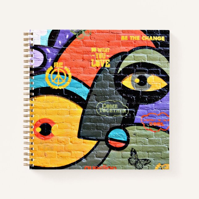 Amsterdam Graffiti, colourful and cool, Notebook (Front)