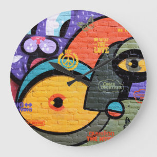 Amsterdam Graffiti Large Clock