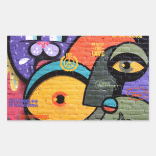 Amsterdam Graffiti Rectangular Sticker