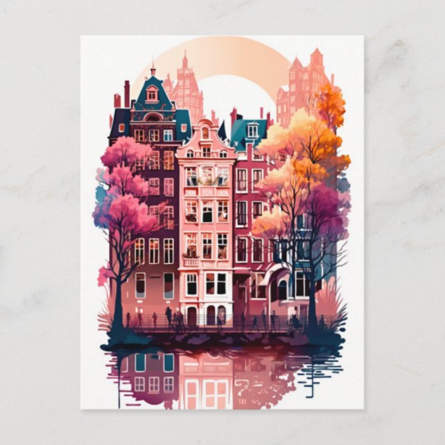 Amsterdam Holiday Postcard (Front)