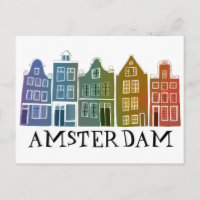 Amsterdam Holland Canal Houses Travel Colourful