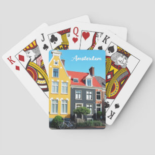 Amsterdam Holland Houses Travel souvenir Playing Cards