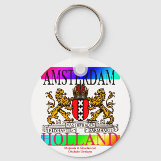 AMSTERDAM HOLLAND KEYCHAIN@MOJISOLA A GBADAMOSI OK KEY RING
