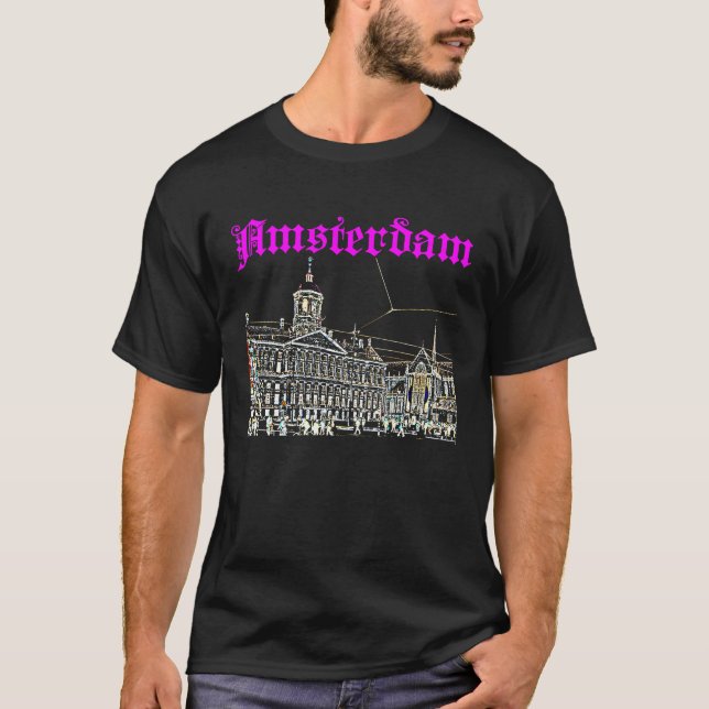 Amsterdam Holland Netherlands Travel Royal Palace  T-Shirt (Front)