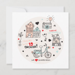 Amsterdam Holland travel postcard